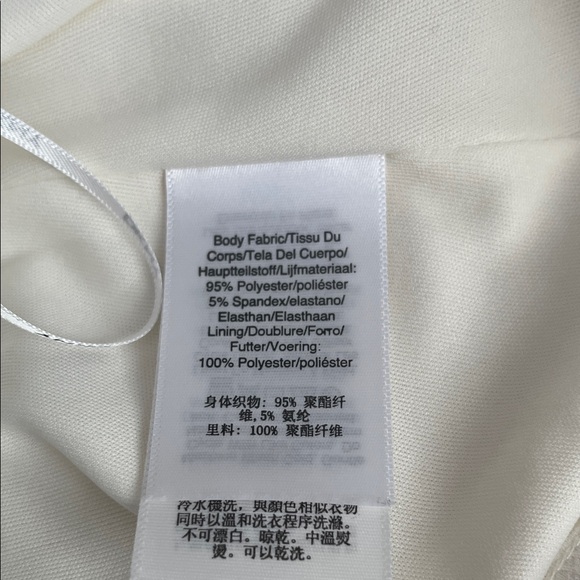 DKNY Cream Asymmetrical Midi Skirt - Picture 6 of 11